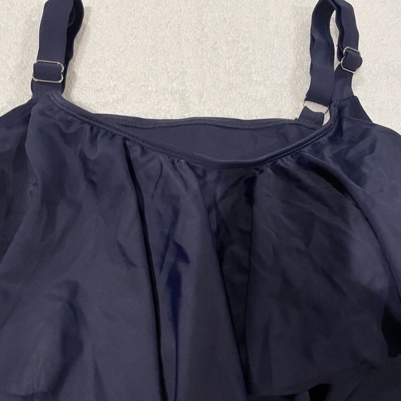 Women’s Tankini Bathing Suit Swimsuit Top only Navy Blue Size 20 NWOT - Picture 3 of 7
